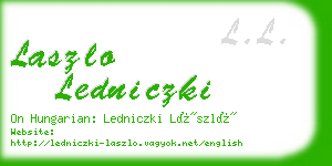 laszlo ledniczki business card